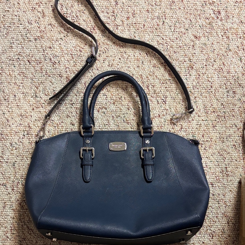 Michael Kora Navy Blue Handbag